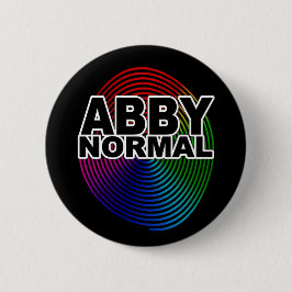 Abnormale Abby Normaal gekleurd met gewarmde spira Ronde Button 5,7 Cm