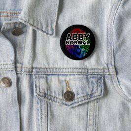 Abnormale Abby Normaal gekleurd met gewarmde spira Ronde Button 5,7 Cm