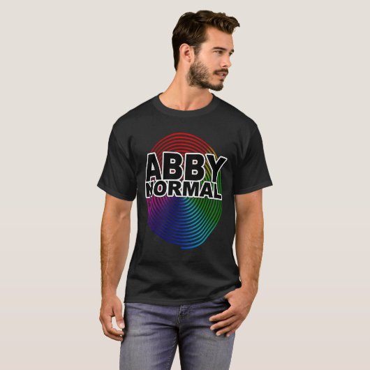 Abnormale Abby Normaal gekleurd met gewarmde spira T-shirt (Voorkant volledig)