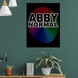 Abnormale Abby Normale Kleurrijke Vervormde Spiraa Poster