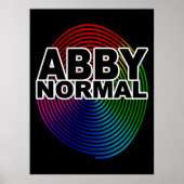 Abnormale Abby Normale Kleurrijke Vervormde Spiraa Poster (Voorkant)