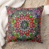Abnormale groene kleur kaleidoscoop mandala kussen (Deken)