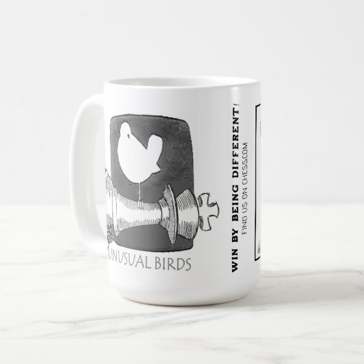 ABNORMALE VOGELS SCHAAKCLUB KOFFIEMOK (Voorkant links)