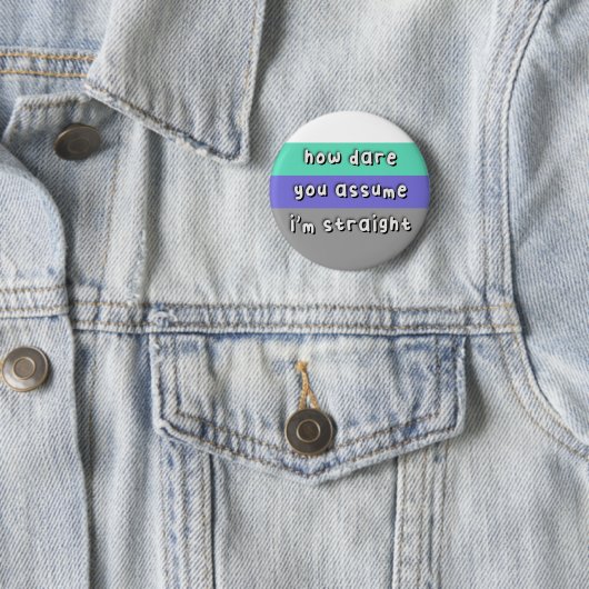 Abnosexuele Pride - "Hoe denk je dat?" - LGBT Ronde Button 5,7 Cm (In situ)