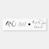 ABO 2012 BUMPERSTICKER (Voorkant)