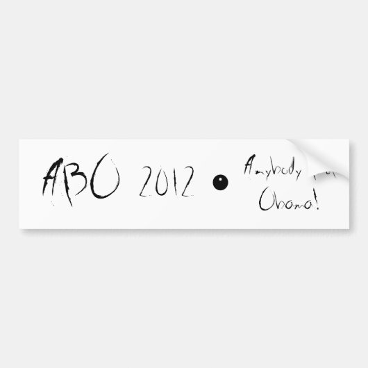 ABO 2012 BUMPERSTICKER (Voorkant)