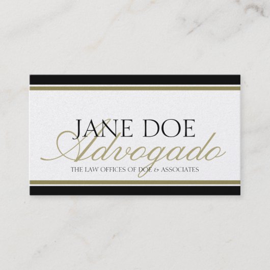 Abogado Advogado Visitekaartje (Voorkant)