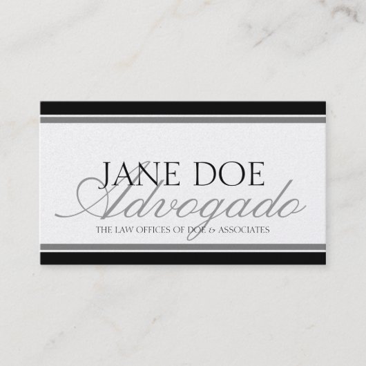 Abogado Advogado Visitekaartje (Voorkant)