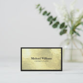 Abogado - Elegante profesional oro dorado y negro Visitekaartje (Staand voorkant)