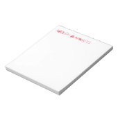 ABOLISH BLANDNESS notitieblok (rood) (Linkerzijde)