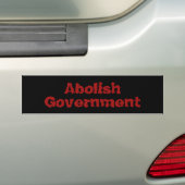Abolish Government Bumpersticker (Op auto)