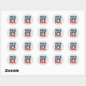 Abolish ICE American Flag Colors Ronde Sticker (Vel)