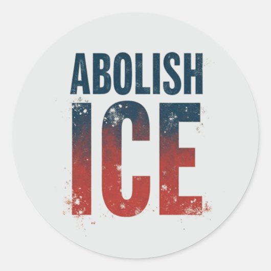 Abolish ICE American Flag Colors Ronde Sticker (Voorkant)