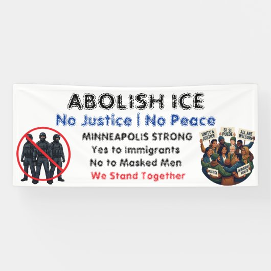 Abolish ICE | Bring Back Compassion and Empathy Spandoek (Horizontaal)