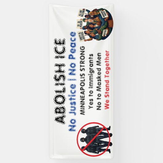 Abolish ICE | Bring Back Compassion and Empathy Spandoek (Verticaal)