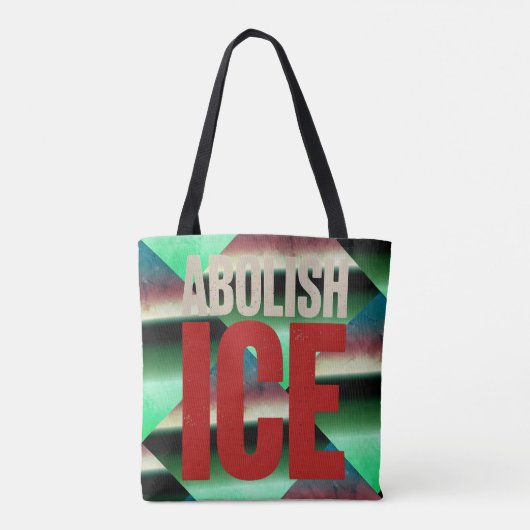Abolish ICE Minimalist Protest Typography Design Tote Bag (Achterkant)