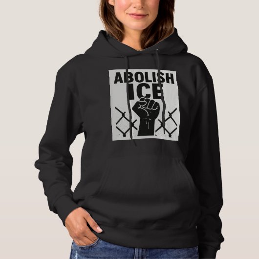 Abolish ICE Protest Hoodie – Immigration Justice (Voorkant)
