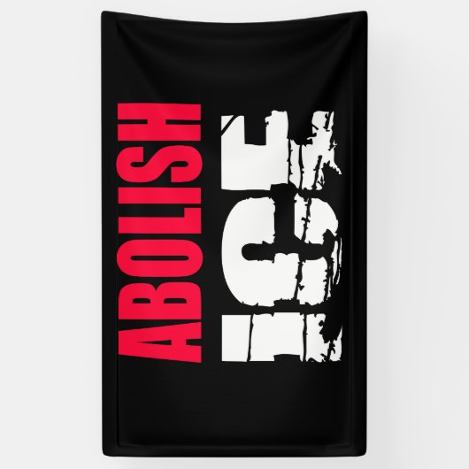 Abolish ICE Spandoek (Verticaal)