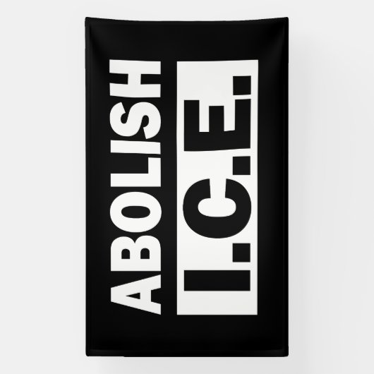 Abolish ICE Spandoek (Verticaal)