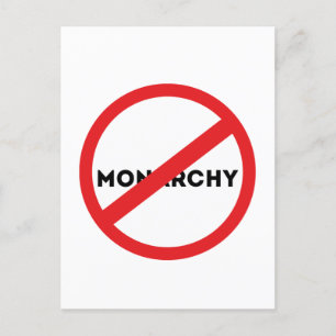 Abolish the Monarchy Briefkaart