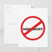 Abolish the Monarchy Briefkaart (Voorkant / Achterkant)