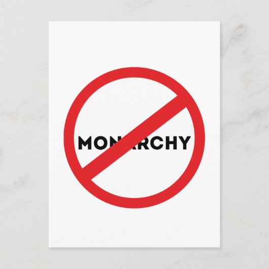 Abolish the Monarchy Briefkaart (Voorkant)
