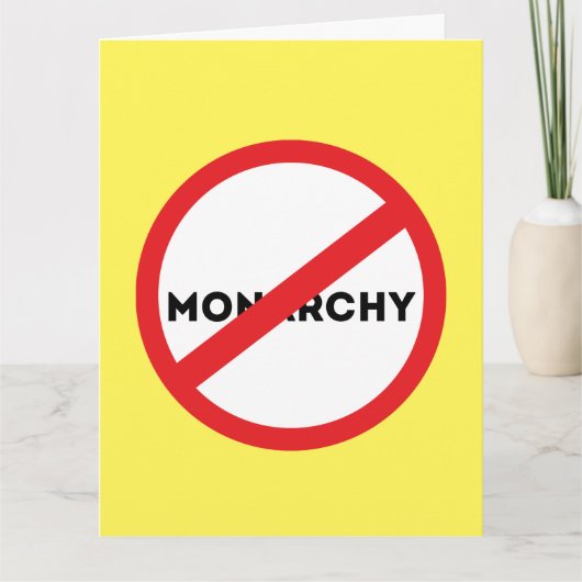 Abolish the Monarchy Kaart (Voorkant)