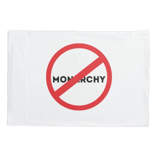 Abolish the Monarchy Pillowcase Kussensloop (Achterkant)