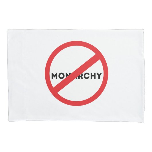 Abolish the Monarchy Pillowcase Kussensloop (Voorkant)