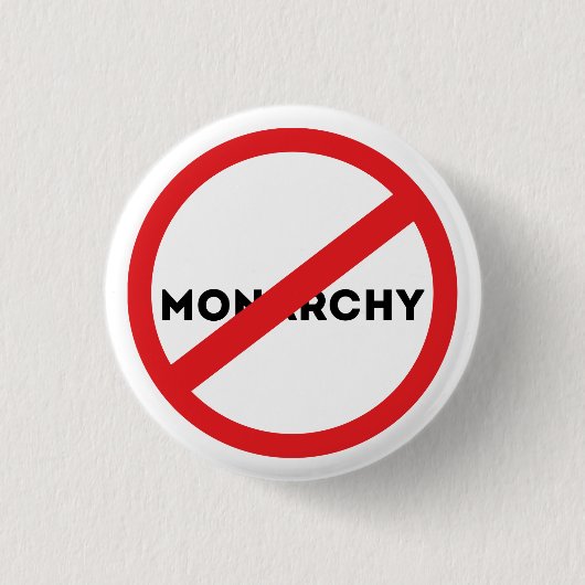 Abolish the Monarchy Ronde Button 3,2 Cm (Voorkant)
