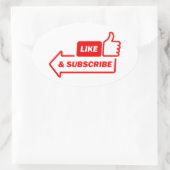 Abonneer je op mijn YouTube-kanaal Ovale Sticker (Tas)