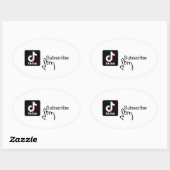 abonneer mijn Tiktok-kanaalsticker Ovale Sticker (Vel)