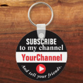 Abonneer op mijn kanaal knop sleutelhanger (Voorkant)