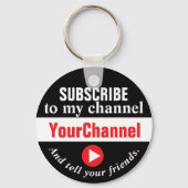 Abonneer op mijn kanaal knop sleutelhanger (Achterkant)