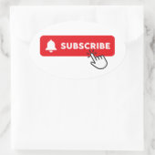 Abonneer op mijn YouTube-kanaal Ovale Sticker (Tas)