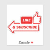 Abonneer op mijn YouTube-kanaal Sticker (Vel)