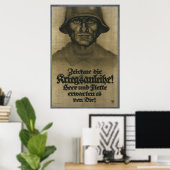 Abonneer u op de Oorlogslening WW1 Duits poster (Thuiskantoor)