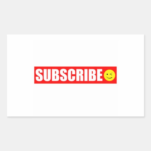 Abonneer u op rechthoekige sticker (Voorkant)