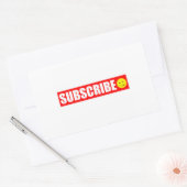 Abonneer u op rechthoekige sticker (Envelop)