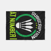Abonnement Bij Nummer 1 Grappige Badminton Fleece Deken (Voorkant (Horizontaal))
