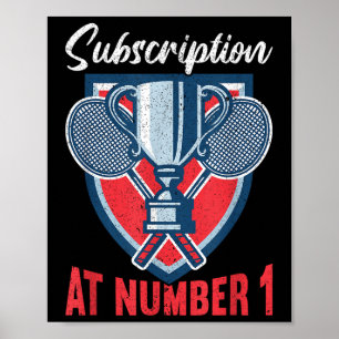 Abonnement bij nummer 1 grappige badminton poster