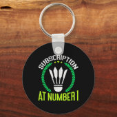 Abonnement bij nummer 1 grappige badminton sleutelhanger (Voorkant)