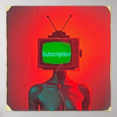 Abonnement Head: Retro TV Poster (Voorkant)