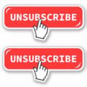 Abonnement op Button contour-Cut-sticker opzeggen Sticker (Voorkant)