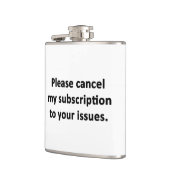 Abonnement op je problemen opzeggen heupfles (Links)