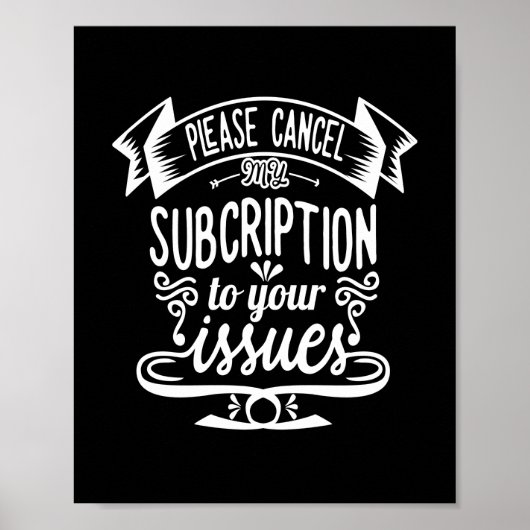 Abonnement op je problemen opzeggen poster (Voorkant)