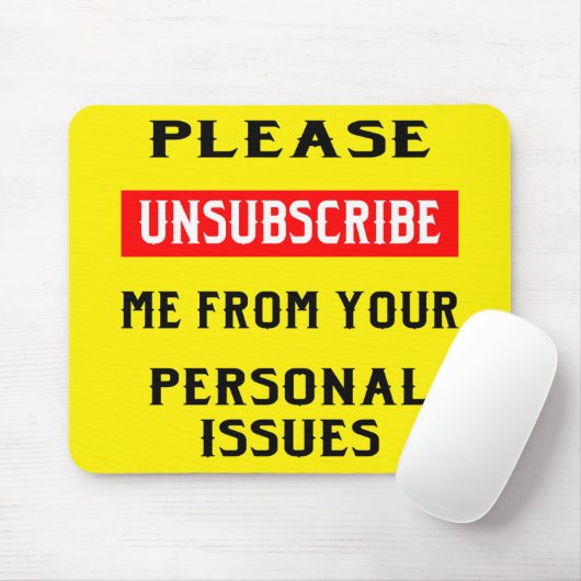 Abonnement op mij opzeggen voor je persoonlijke pr muismat (Met muis)