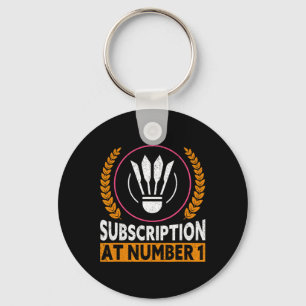 Abonnement op nummer 1 Funny Badminton 1 Sleutelhanger