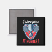 Abonnement op nummer 1 Funny Badminton 2 Magneet (Voorkant / Achterkant)