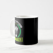 Abonnement op nummer 1 Funny Badminton Koffiemok (Voorkant links)